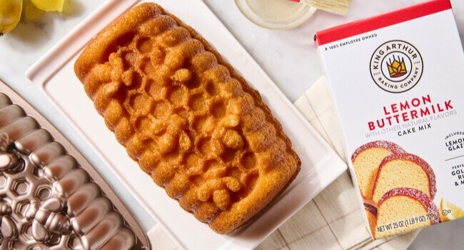Lemon Buttermilk Cake Mix and Honey Hive Loaf Pan Set