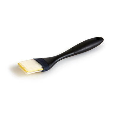 Black Silicone Pastry and Basting Brush - 10 1/4'' x 1 3/4'' x 3/4