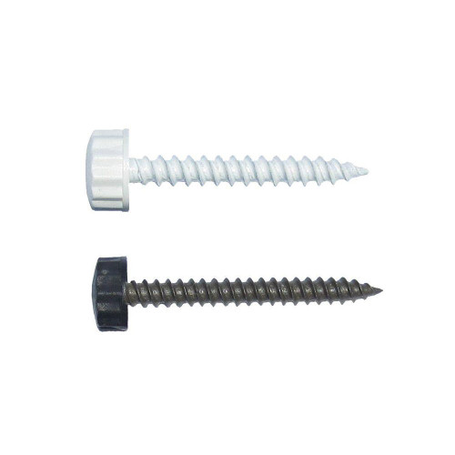 100/Pack Nylon Head 12 x 1 Sheet Metal Screw - Choice Of Finish - Florida  Fasteners Direct