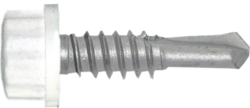 100/Pack Nylon Head 14 x 1" True Stainless Self Drilling Screw - Choice Of Finish