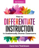 We differentiate instruction to honor the reality of the students we teach. They are energetic and outgoing. They are quiet and curious. They are confident and self-doubting. They are interested in a thousand things and deeply immersed in a particular topic. They are academically advanced and "kids in the middle" and struggling due to cognitive, emotional, economic, or sociological challenges. More of them than ever speak a different language at home. They learn at different rates and in different ways. And they all come together in our academically diverse classrooms.