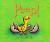 Although a boy is lonely after the hatchling duckling that followed him home finally joins other ducks, he soon meets another creature.