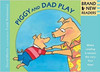 Piggy's activities with Dad include playing with a ball, finding that Piggy has drunk all the lemonade he was trying to sell, having a water balloon fight, and sledding.