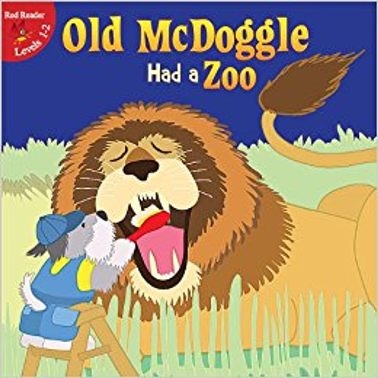Readers sing along to "Old McDonald" as they explore Old McDoggle's zoo, populated by animals like pandas, hyenas, and giraffes.