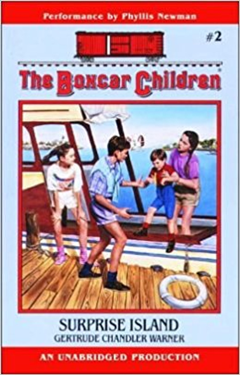 Henry, Jessie, Violet and Benny used to live alone in a boxcar. Now they have a home with their grandfather and are spending the summer on their own private island. There is a mysterious stranger on the island with a secret--but that's not the only surprise in store for the Boxcar Children.