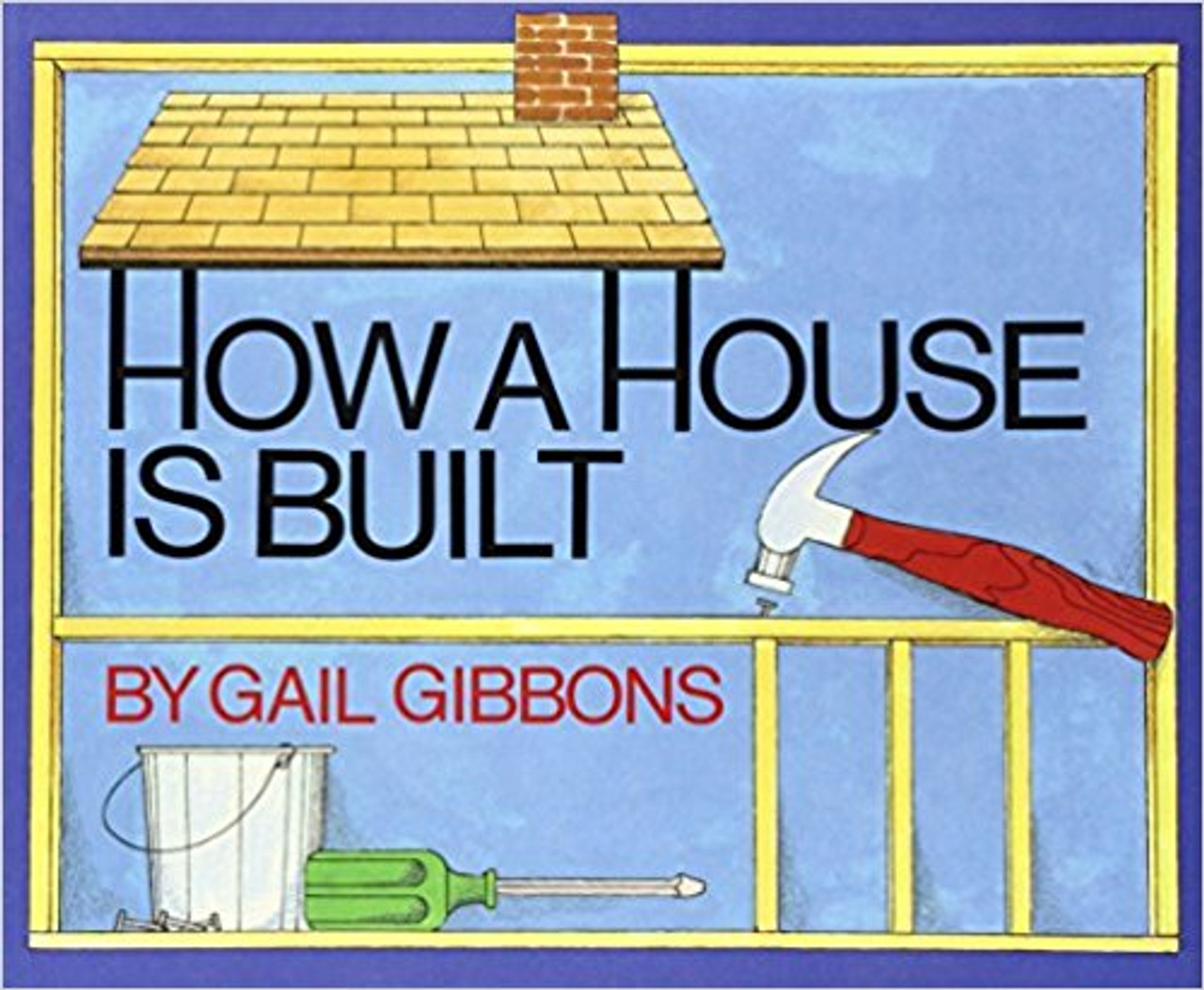 Describes how the surveyor, heavy machinery operators, carpenter crew, plumbers, and other workers build a house.