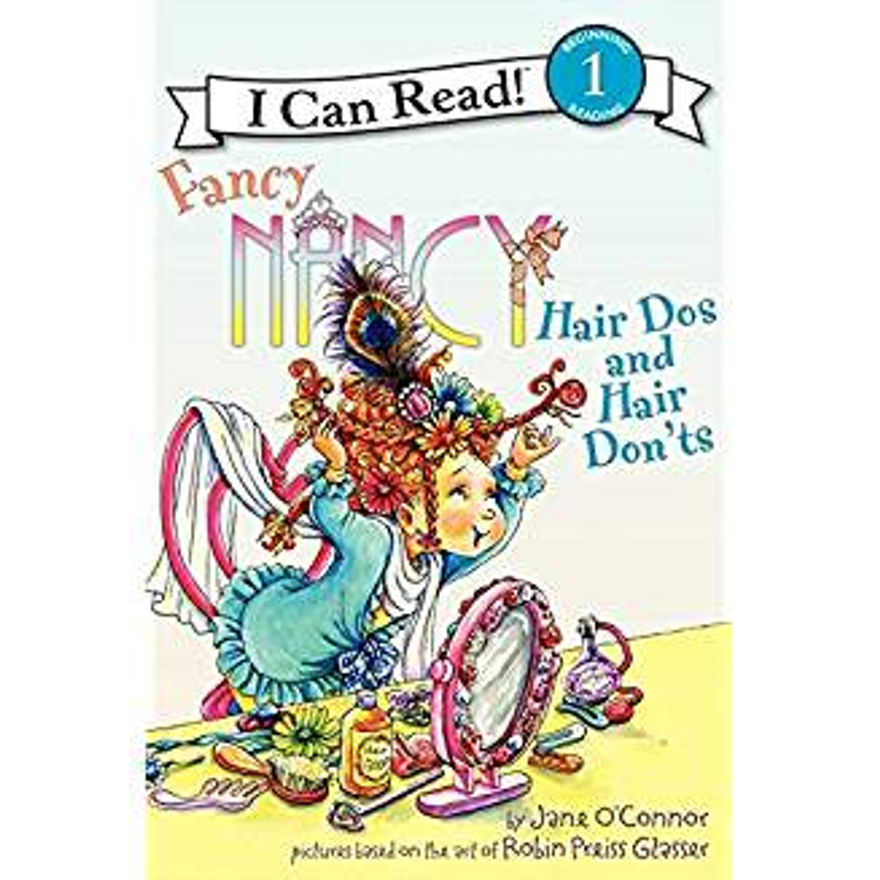 Preparing for picture day at school by choosing just the right outfit, Nancy wonders how she should style her hair and considers pigtails, a bun, and long ringlets before formulating a plan that has her reaching for the scissors.