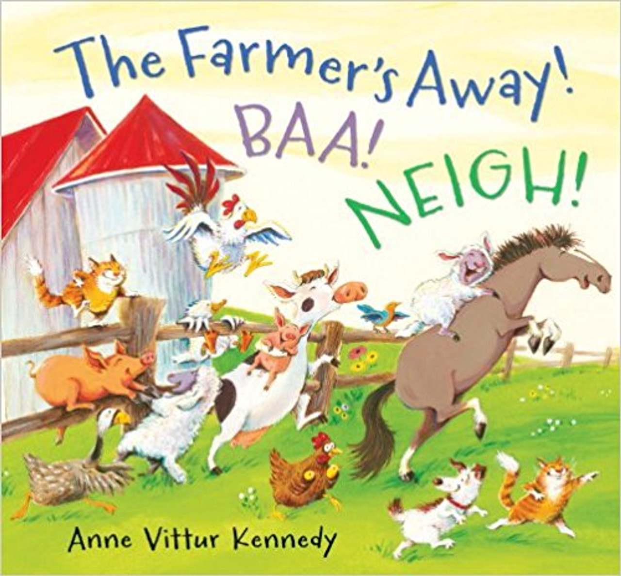 What mischief do the animals get up to when the farmer's back is turned? Kennedy lets readers know in the animals' own words! Even the youngest listeners can read this book aloud by following along with the pictures and making each animal's sound. Full color.