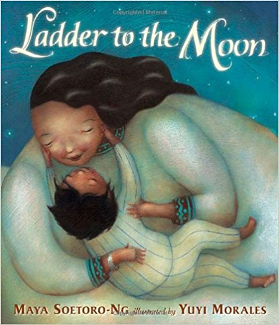 Little Suhaila wishes she could have known her grandma, who would wrap her arms around the whole world if she could, Mama says. And one night, Suhaila gets her wish when a golden ladder appears at her window, and Grandma Annie invites the girl to come along with her on a magical journey. In a rich and deeply personal narrative, Maya Soetoro-Ng draws inspiration from her mother's love for family, her empathy for others, and her ethic of service to imagine this remarkable meeting. Evoking fantasy and folklore, the story touches on events that have affected people across the world in our time and reaffirms our common humanity. Yuyi Morales's breathtaking artwork illuminates the dreamlike tale, reminding us that loved ones lost are always with us, and that sometimes we need only look at the moon and remember.