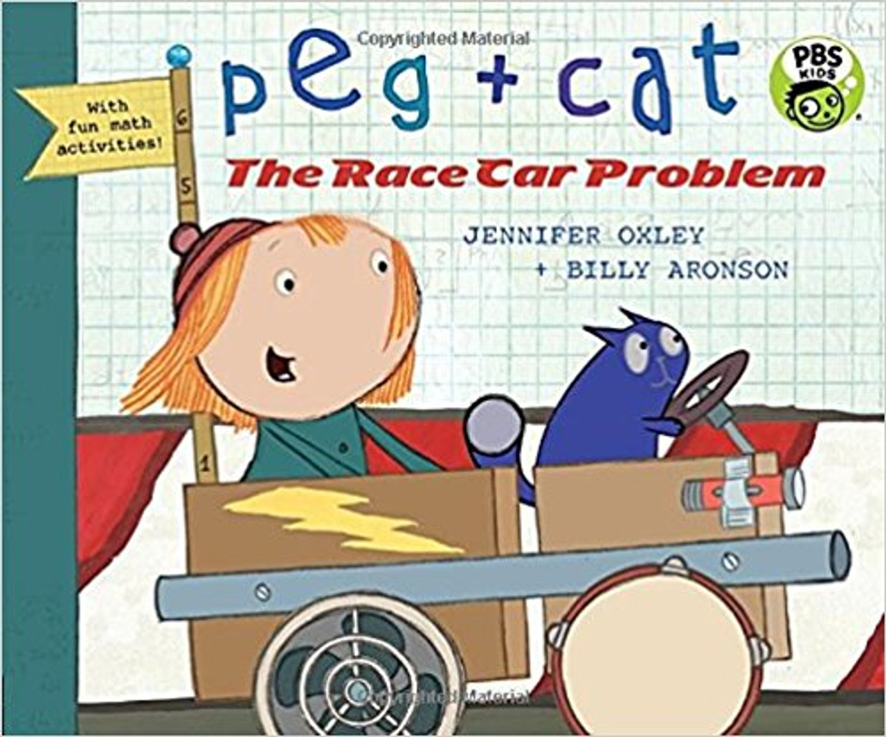 Peg and Cat, stars of their own animated TV series, zoom into a picture book and put math skills to the test in a racing adventure.