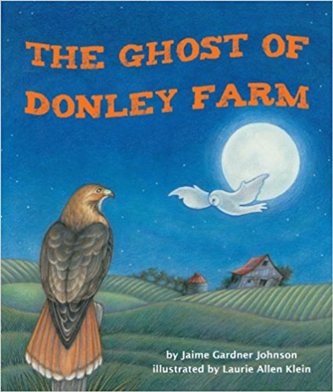 Rebecca the red-tailed hawk believes she knows every inch of the Donley Farm but has never met its famous ghost.  So she decides to stay up late one night to face the famous phantom and is soon engaged in conversation with Bernard the barn owl. Includes notes "For Creative Minds."