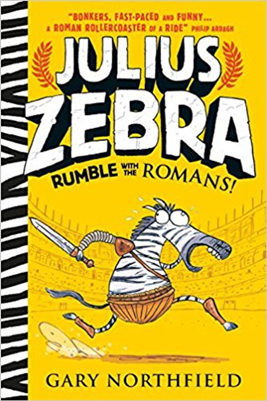 From a smelly water hole on the African savanna, Julius Zebra is captured, along with Milus the scarred lion and Cornelius the clueless warthog. Transported to the ferocious clamor of the Colosseum, Julius Zebra and his motley menagerie of friends must gear up to be . . . "gladiators"! The only way they will gain their freedom is if they win the love of the Roman crowds. But do they have what it takes to succeed in a world where only the meanest and toughest survive? Follow the madcap adventures of Julius Zebra and his pals in short chapters with funny, irreverent text and zany cartoon-style illustrations, with an illustrated guide to Roman numerals and a handy glossary at the end.