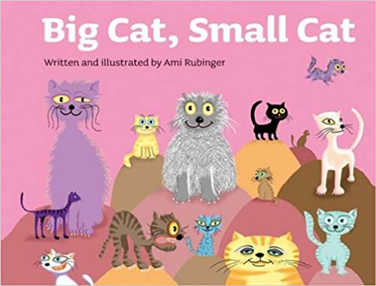 Illustrations of cats along with rhyming couplets about them require the reader to fill in words demonstrating opposites, like tall and short, nice and mean, young and old.