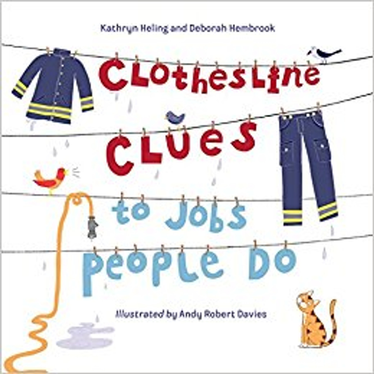 Through lively, accessible verse, readers identify recognizable careers that are fundamental to most communities. Look on and below seven clotheslines and spot colorful items, including the mail carrier's uniform, the artist's brushes, and the chef's apron. Then turn the page to learn which professionals wear and use the special gear in the jobs they do. Clever illustrations show the workers helping one another, and in the end, everyone joins together for a celebration that is out of this world.