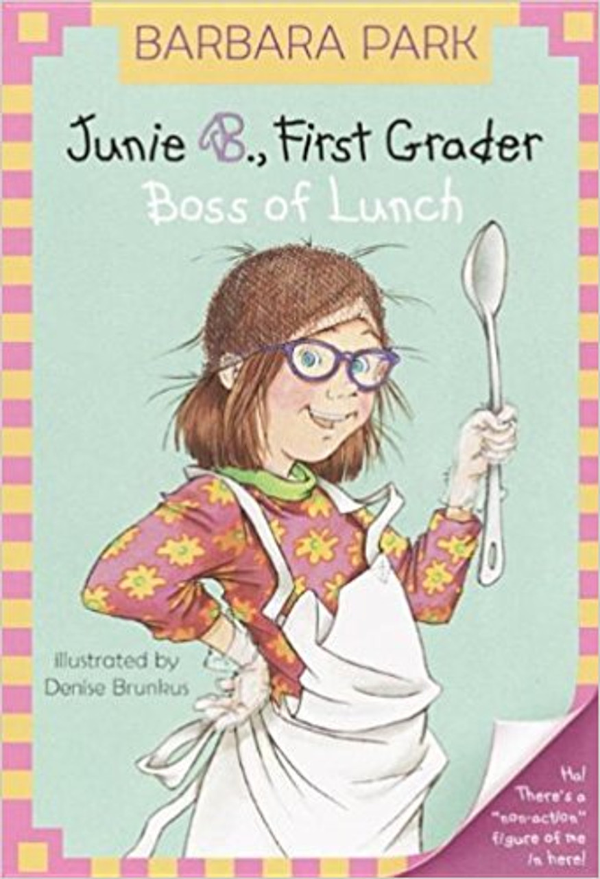 Junie's getting to be a professional lunch lady. That means she gets to hang out with Mrs. Gutzman in the cafeteria, standing behind the counter, and even wearing an actual hair net. This paperback edition includes a Junie B. standee. Illustrations. Consumable.