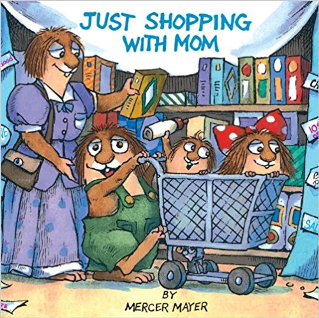 Little sister seems to want just about everything she sees when she goes out shopping with mom.