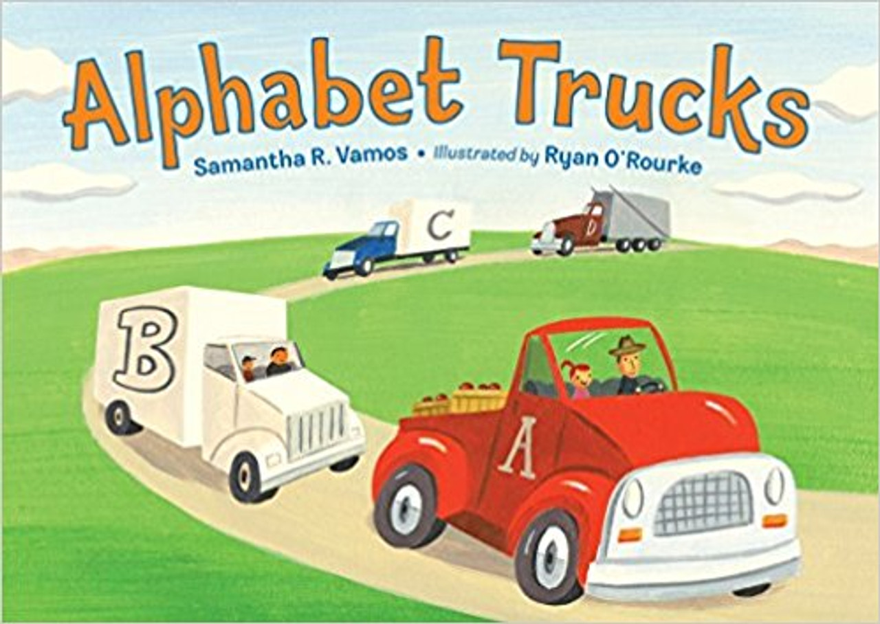 In simple rhyming text, this book follows hard working trucks from A to Z.