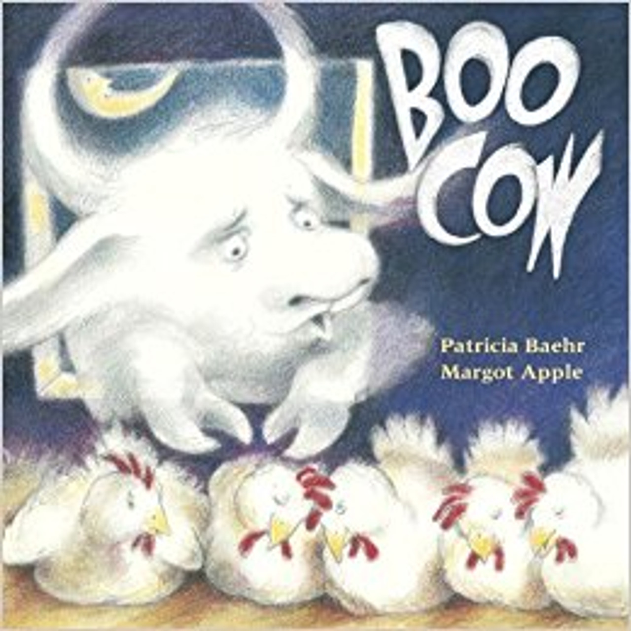 Every night at midnight the mysterious Boo Cow visits Mr. and Mrs. Noodlemans farm. Her eerie Moooooooos echo through the chicken coop, and the hens lay no eggs. The new farmers are at a loss; how can they drive out a ghostly bovine visitorand should they?