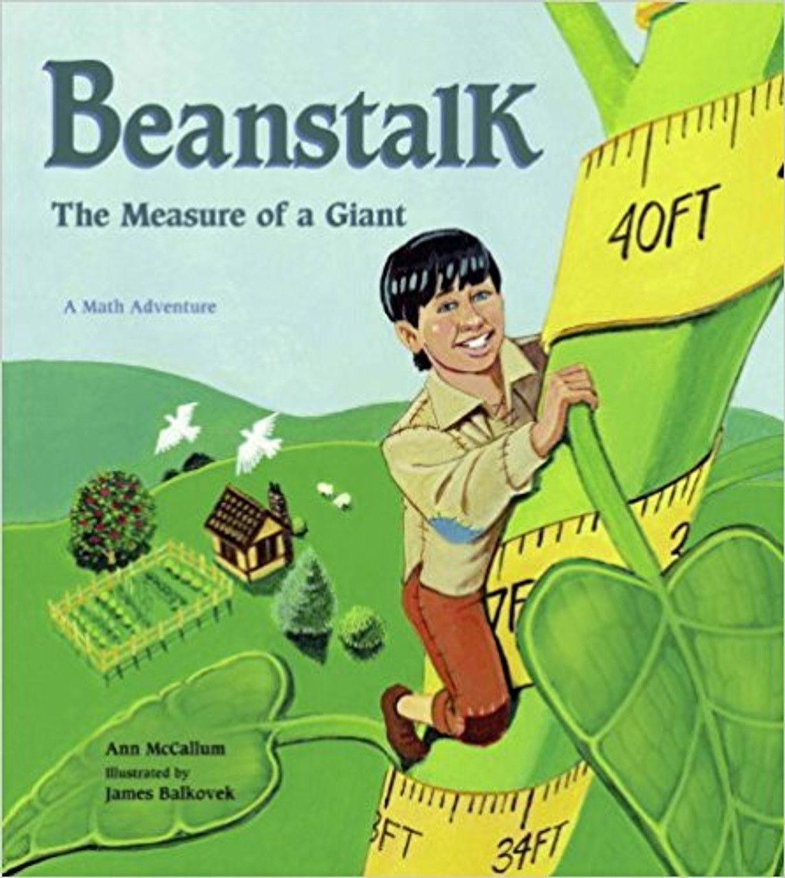 Jack climbs an enormous beanstalk and encounters a very lonely boy giant, and by using ratios and proportion he makes toys that are the right size for each of them.