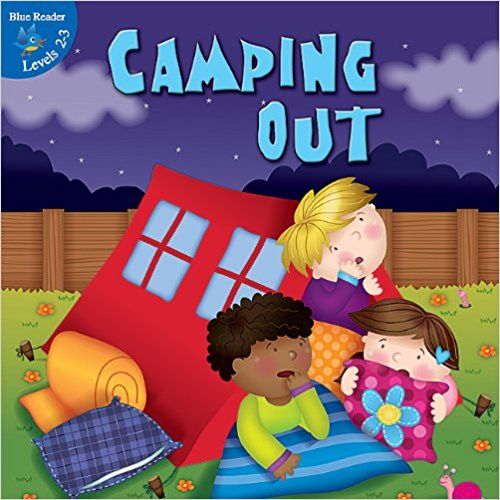  In this advanced reader children get scared while camping in the backyard after hearing a scary story.