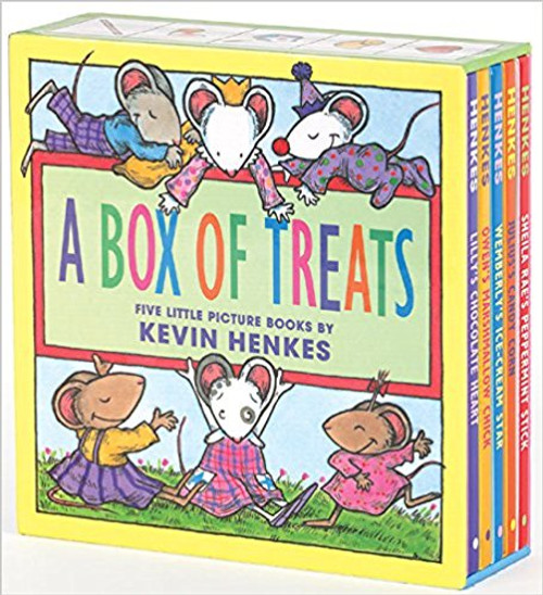 Henkes's series of original mouse stories are collected in this set with a collectible slipcase. Includes "Lily's Chocolate Heart, Owen's Marshmallow Chick, Wemberly's Ice-Cream Star, Julius's Candy Corn," and "Shelia Rae's Peppermint Stick." Full color.