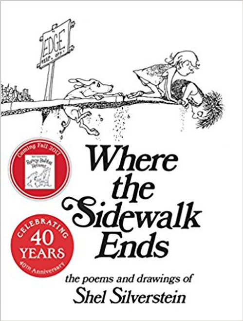 Where the sidewalk ends, Shel Silverstein's world begins. There you'll meet a boy who turns into a TV set and a girl who eats a whale. The Unicorn and the Bloath live there, and so does Sarah Cynthia Sylvia Stout who will not take the garbage out. It is a place where you wash your shadow and plant diamond gardens, a place where shoes fly, sisters are auctioned off, and crocodiles go to the dentist.