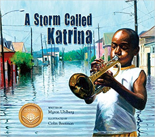  A moving story of the effects of Hurricane Katrina on the people of New Orleans, as seen through the eyes of a ten-year-old boy. Louis Daniel hates it when Mama treats him like a baby. But when Hurricane Katrina blows through the Gulf Coast on a fateful August night, Louis feels like a little kid again. With no time to gather their belongings except Louis's beloved horn Daddy leads the family from their home and into an unfamiliar, watery world of floating debris, lurking critters, and desperate neighbors heading for dry ground. Taking shelter in the already-crowded Superdome, Louis and his parents wait and wait. Conditions continue to worsen and their water supply is running out. When Daddy fails to return from a scouting mission within the Dome, Louis knows he's no longer a baby. Its up to him to find his father with the help of his prized cornet.