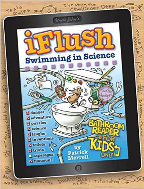 It all started when a group of mad-scientist-type plumbers asked Uncle John a question, "Why should computers have the only worldwide network?" His answer: "They shouldn't!" So Uncle John put together a top-secret plumbing team to link together all the world's sewer lines and create...Presto flusho!...the Interpipe! Then he found a world-famous puzzle master to create 96 pages of interactive Interpipe adventures. With one flush of a turbo-charged toilet, a player can travel the world from Walla Walla to Katmandu, Transylvania to Timbuktu. But wait! It gets even better! Set the floater ball and flapper just right and toilet travelers can swirl backward in time. Best of all, travelers don't have to go down the toilet alone. A charming rat named Dwayne hosts each "iFlush Swimming in Science" adventure. 