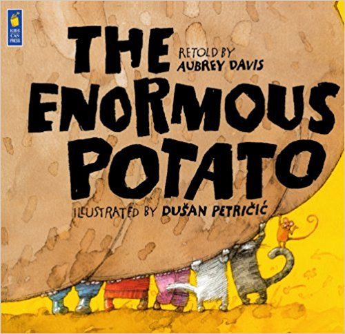 Davis uses a potato instead of the traditional turnip in this retelling of a familiar folktale.  When the eye of a potato grows into the biggest potato in the world, a farmer must call for reinforcements to pull the vegetable out of the ground.