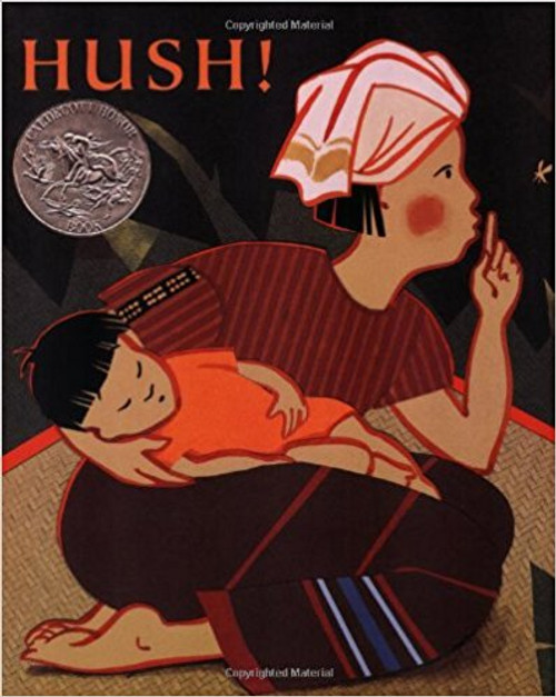 This book contains a lullaby which asks animals such as a lizard, monkey, and water buffalo to be quiet and not disturb the sleeping baby.