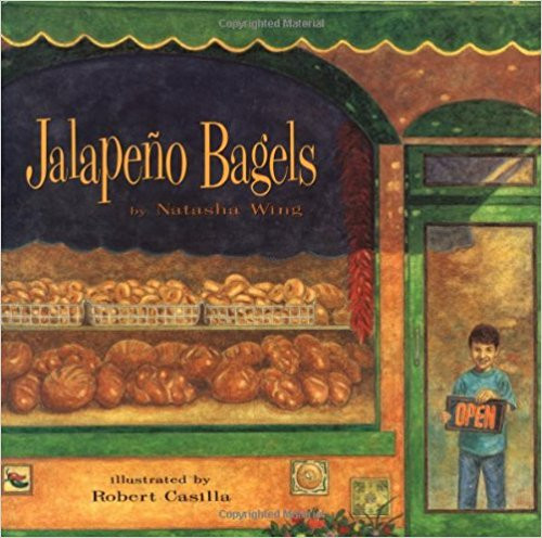 Jalapeno bagels are the delicious coming together of two cultures as the son of a Jewish baker and his Mexican wife decides what to bring to school for International Day. This warm story, illustrated by rich watercolors, comes complete with recipes for all the items that Pablo helps his parents make