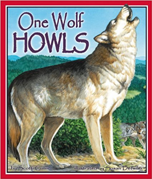 Have you ever wondered what it would be like to be a wolf?  What would you do in the cold winter months?  Where would you sleep?  What would you eat?  Spend a year in the world of wolves in One Wolf Howls. This adventurous children's book uses the months of the year and the numbers 1 through 12 to introduce children to the behavior of wolves in natural settings. The lively, realistic illustrations of Susan Detwiler complement the rhyming text and bring each month to life.  From January to December, howl, frolic, and dance, while learning important lessons page-by-page! The For Creative Minds learning section includes a Wolf Communications Matching and Wolf Calendar activity.