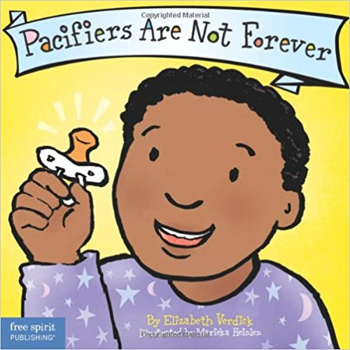 <p>For many young children, pacifier weaning is a major milestone. This board book offers warm, comforting words and pictures to ease the transition and make it a positive experience for kids and grown-ups alike. The focus is on minimizing stress and drama, dealing with feelings of loss and frustration, finding fun things to do without a pacifier, and finally being pacifier-free. Includes helpful tips for parents.</p>