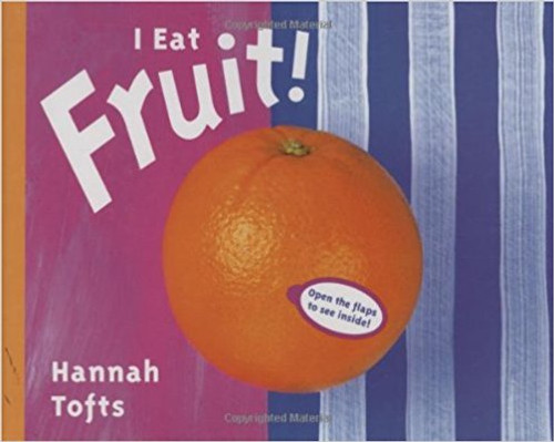 A mixture of art, photography, and large, clear type introduces children to fruits and vegetables.  Printed on heavy-duty card and hand-stitched to ensure maximum longevity, these stunning books go far beyond just naming familiar foods.  Each spread shows the name of the food alongside a clear photograph against a dramatic painted background.  Upon opening the full-page foldout to look inside the fruit or vegetable, kids can see which need to be peeled before eating and which have seeds, stones, pits, or other interesting things inside.