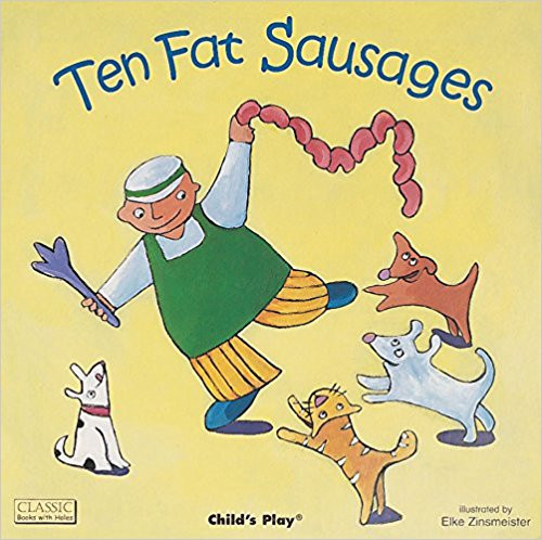 There are ten fat sausages sizzling in the pan, but they're going fast! Can you count the sausages as they disappear - and can you see where they go? A book to stimulate observation and discussion, and an enjoyable introduction to number bonding. Ingenious die-cut holes in each page bring the number concepts in this counting song to life.