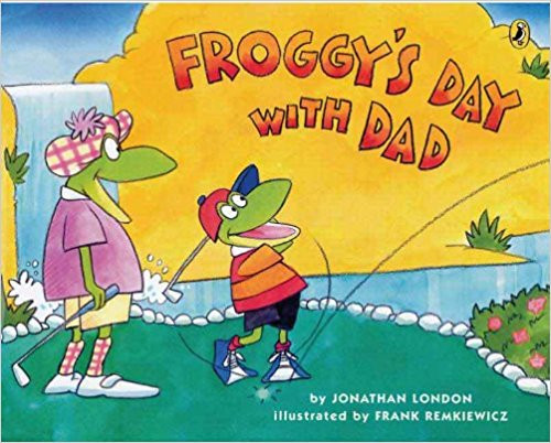 After spending a not-so-successful day with Dad on the mini golf course for Father's Day, all ends well when Froggy presents his dad with a special coffee mug he decorated in school. Full color.