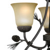 Pine Bough 3 light chandelier
