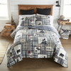 Forest Symbols Quilted Bedding Set