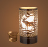 7" Touch lamp/Oil burner/Wax warmer-Silver Moose