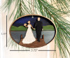 Hand-painted Wooden Ornament- Wedding at the Lake