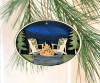 Hand-painted Wooden Ornament- Firepit