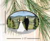 Hand-painted Wooden Ornament- Mountain Wedding