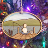 Hand-painted Wooden Ornament - Dock Fishing- Boy