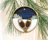 Handpainted Wooden Ornament- Snowshoe