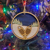 Handpainted Wooden Ornament- Snowshoe