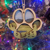 Hand-painted Wooden Ornament - Hiking Paw Print