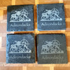 Set of Engraved Slate Coasters- Adirondacks Moose