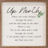 Up North Wooden Shelf Sign