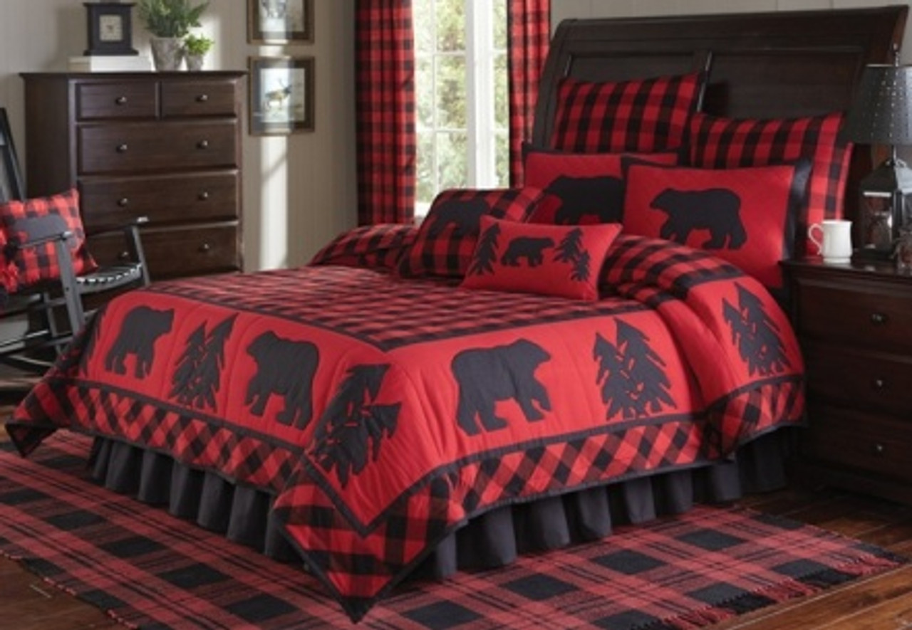 red buffalo check fabric