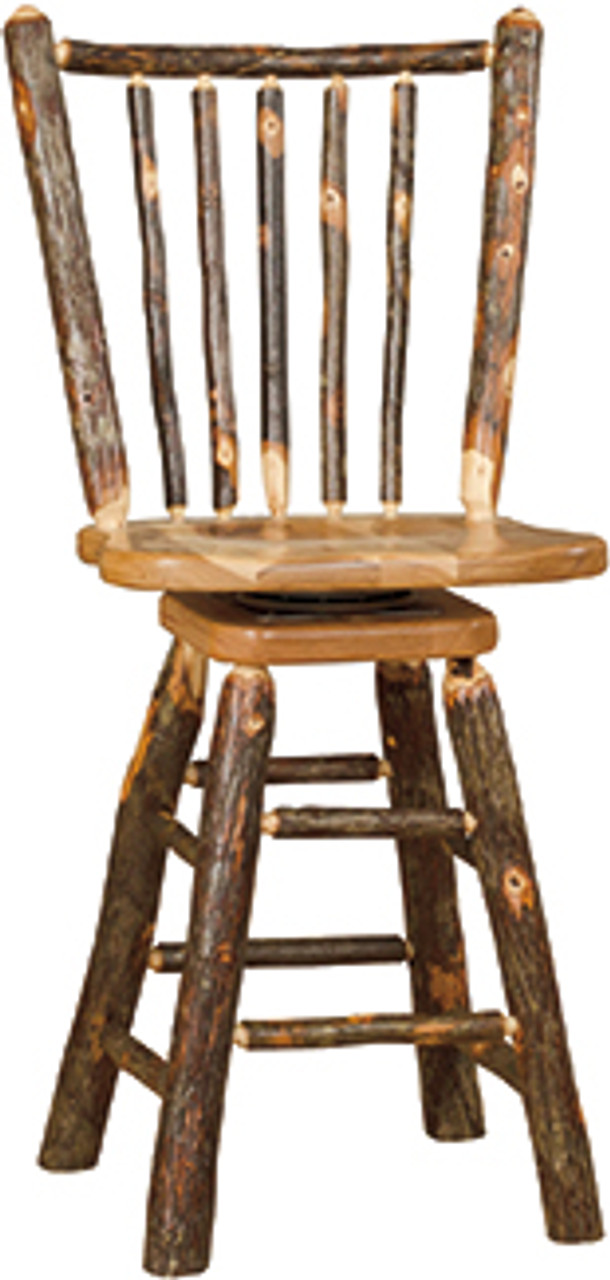 Hickory and Oak Stick Back Barstool 30 Adirondack Country Store